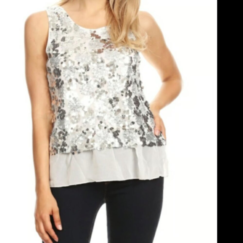 ANNA KACI SEQUINS TOP